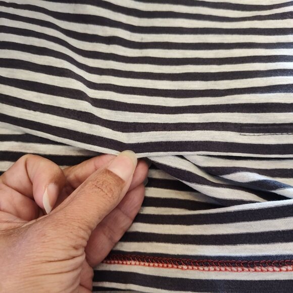 VonZipper Mens Gray Blue/Black Stripe Tank Top Size M Pocket Summer Cotton Blend - Picture 14 of 15